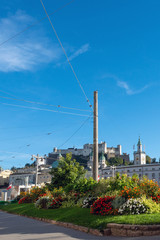 Obraz premium Blick auf die Festung Hohensalzburg