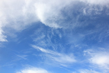 Blue sky and cloud for background.