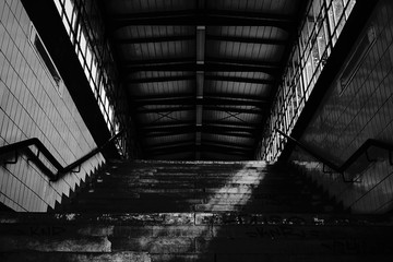 Stairway to platform