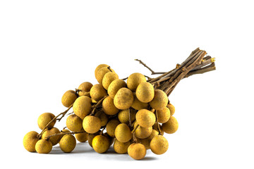 fresh longan isolated on white background