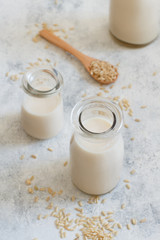 Vegan rice milk, non dairy alternative milk