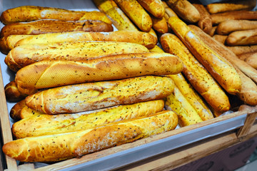bread food background brown wheat graine roll lot pastries batch product baked baguette corn