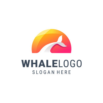 Creative Whale Logo Design Vector