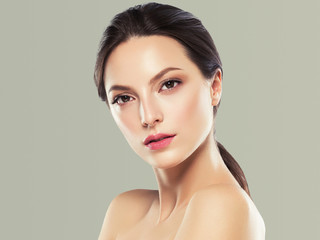 Fototapeta premium Beautiful woman healthy skin face beauty concept