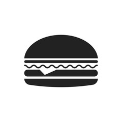 Hamburger vector. Icon for web and mobile application. Flat design style.