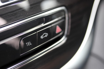 Obraz na płótnie Canvas Luxury vehicle dashboard buttons