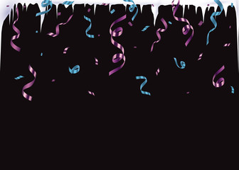 Vector confetti. Festive illustration. Party popper isolated on white background.