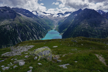 Zillertaler Alpen mit Schlegeisspeicher, &Ouml;sterreich
