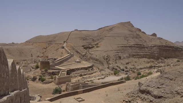 Jamshoro Rani Kot Fort Great Wall of Sindh Breathtaking Panoramic View of the Complex on a Sunny Blue Sky Day