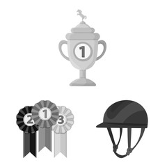 Isolated object of race and horse icon. Collection of race and racing vector icon for stock.