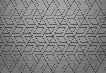 Abstract geometric pattern. A seamless vector background. Black and grey ornament. Graphic modern pattern. Simple lattice graphic design