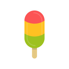 Ice Cream. Flat colors. Vector illustration.