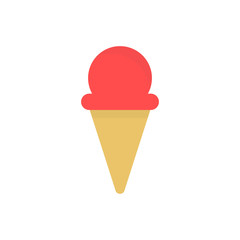 Ice Cream. Flat colors. Vector illustration.