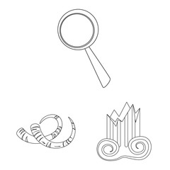 Isolated object of story and research icon. Set of story and discovery stock vector illustration.