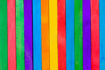 Multicolor wood vertical stripes.