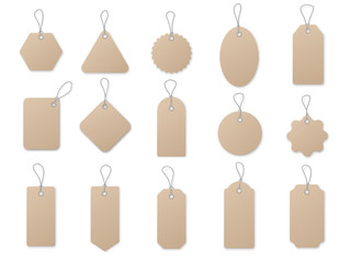 Sale tag and labels vector template set. Price tag on white background.