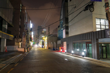 Fototapeta na wymiar street in the city at night