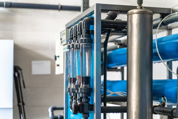 System of automatic treatment and multi-level filtration of drinking water produced from well....