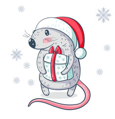 Cute cartoon rat
