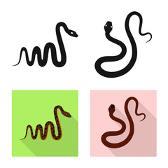 Obraz premium Vector illustration of mammal and danger logo. Collection of mammal and medicine stock symbol for web.