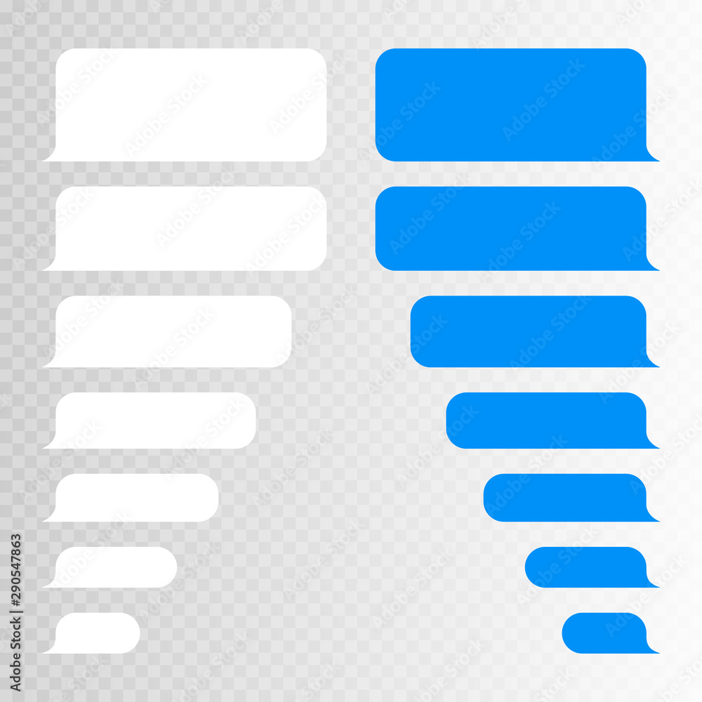 Poster message bubbles design template for messenger chat or website. modern vector illustration flat style