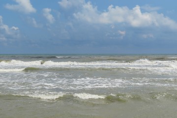 Fototapeta na wymiar Beautiful ocean view in Atlantic coast of North Florida