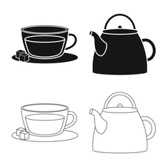 Vector illustration of healthy and floral symbol. Collection of healthy and gradient stock symbol for web.