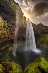 Fototapeta na wymiar Fantastic Seljalandsfoss waterfall in Iceland.
