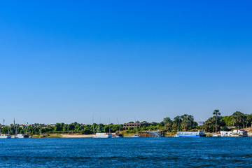 View of the Nile river in Luxor, Egypt