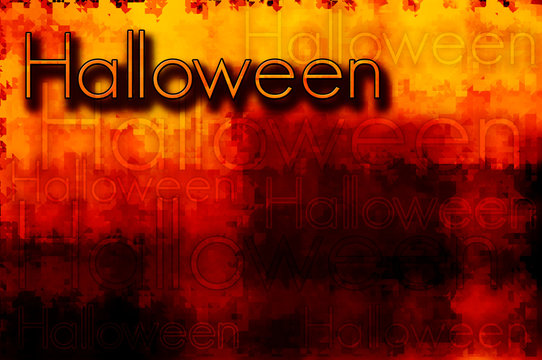 Halloween sign with grungy background and copyspace