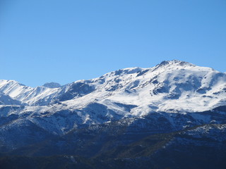 Fototapeta na wymiar Andes mountain nearby Santiago, Chili