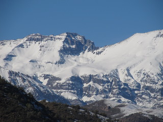 Andes mountain nearby Santiago, Chili