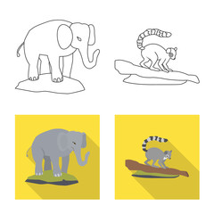 Isolated object of nature and fun icon. Collection of nature and entertainment stock symbol for web.