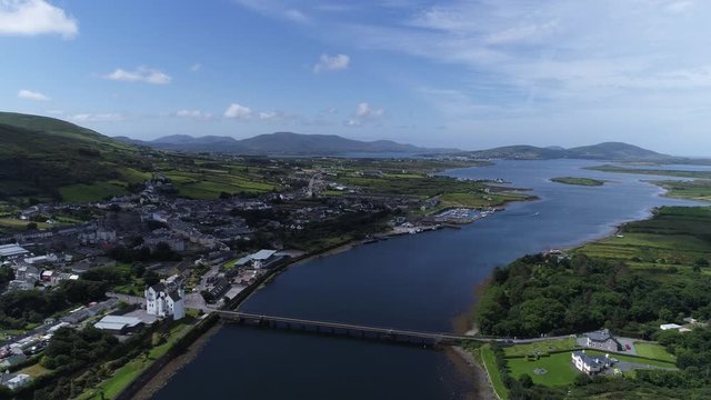 Wide aerial, Cahersiveen bay