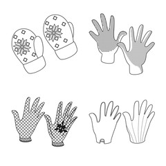 Fototapeta premium Vector illustration of accessory and style symbol. Collection of accessory and distinctive stock vector illustration.