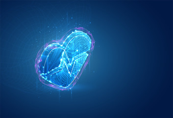 3d vector symbol, volumetric object on a blue background. layout for business and presentation