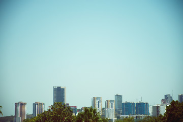 View of the buildings of the City of Monterrey