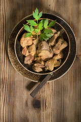 Stewed turkey meat.
