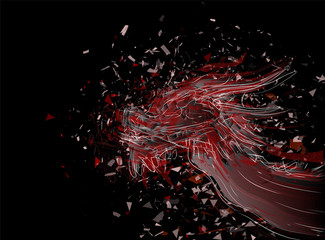 Vector abstract chaotic background.