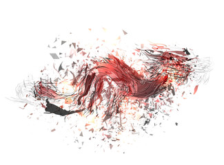 Vector abstract chaotic background.