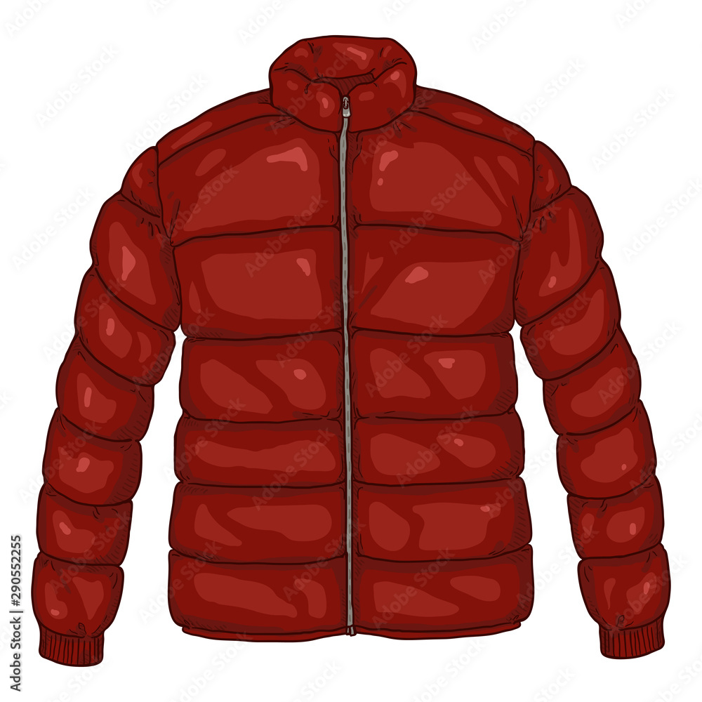 Wall mural Vector Cartoon Red Down Jacket Illustration