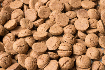 traditional dutch kruidnoten, spices biscuits, for special even Sinterklaas, close up