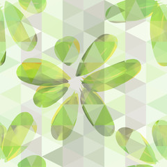 Stylized Flowers Seamless Pattern. Simple Artistic Background.