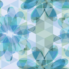 Stylized Flowers Seamless Pattern. Simple Artistic Background.