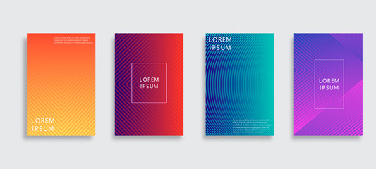 Minimal covers design. Colorful halftone gradients. Future geometric patterns. Eps10 vector.