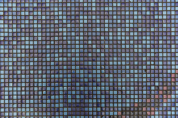Texture of color small mosaic tiles.