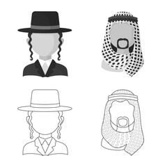 Vector illustration of imitator and resident logo. Set of imitator and culture vector icon for stock.