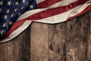 American National Holiday. US Flag background with American stars, stripes and national colors.