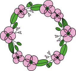 frame with poppy flowers