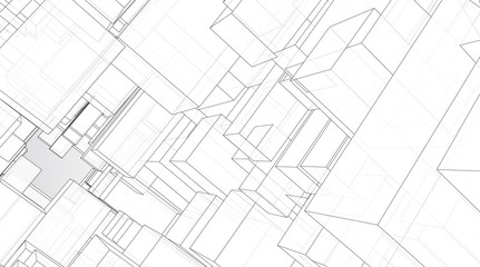 vector geometric background. abstract square shapes and bends